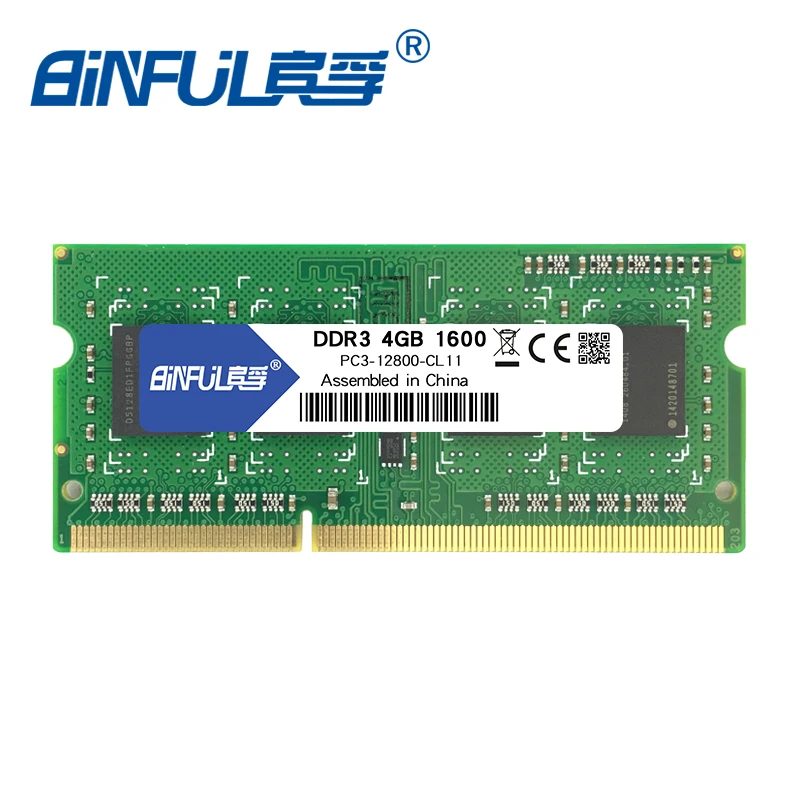 Binful DDR3 2 ГБ/4 ГБ 1066 МГц 1333 1600 МГц PC3-8500 PC3-10600 PC3-12800 SODIMM оперативной памяти оперативная память для ноутбука