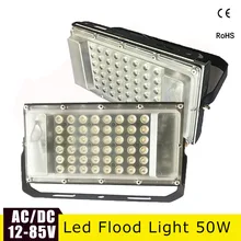 Ультра тонкий светодиодный прожектор светильник 12 вольт Водонепроницаемый IP65 50 Вт переменного тока/DC12-85v поиска светильник светодиодный внешний Projecteur напольный светильник