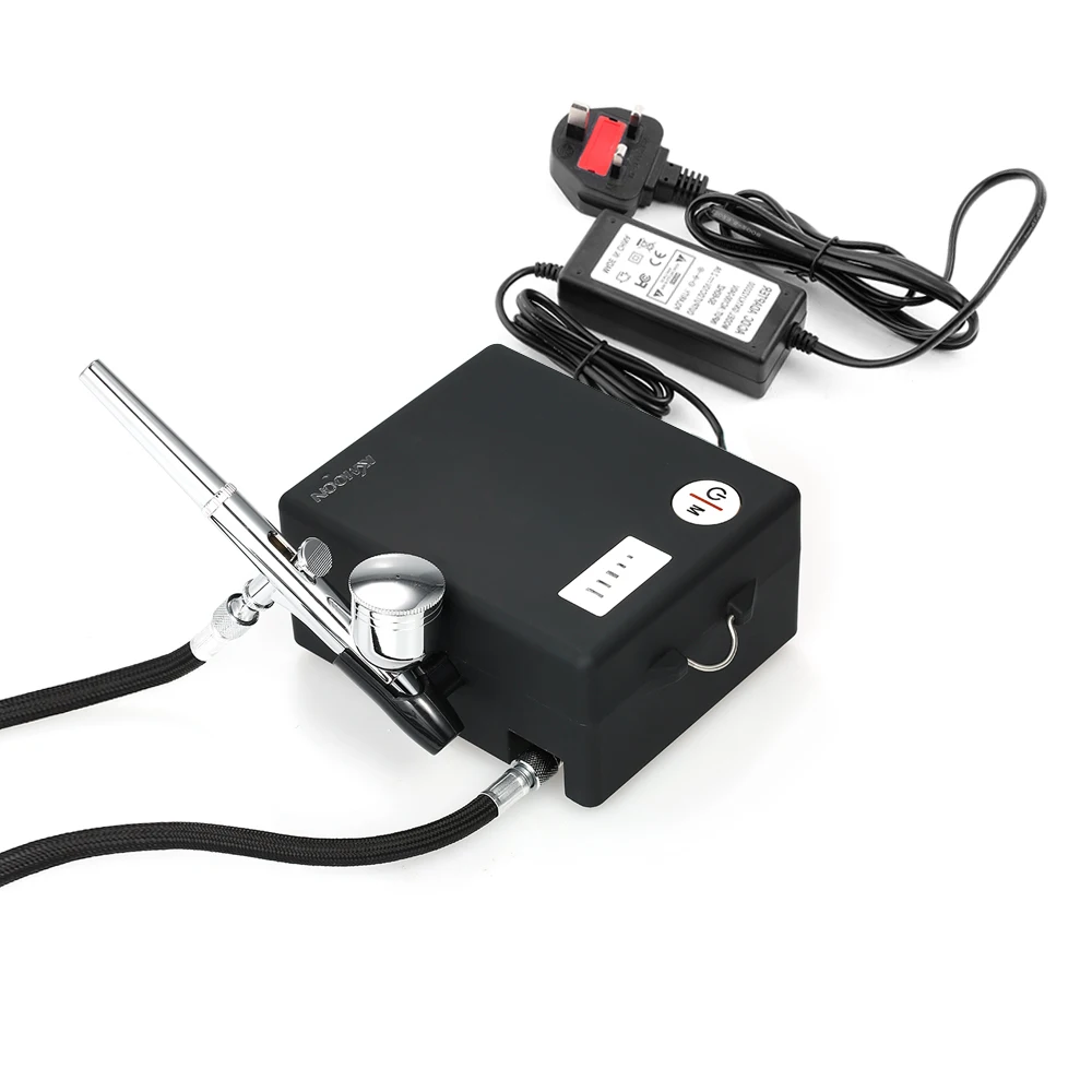 

Professional Gravity Dual Action Airbrush Gun Air Compressor Kit for Art Painting Nail Tattoo Cake Spraying Air Brush