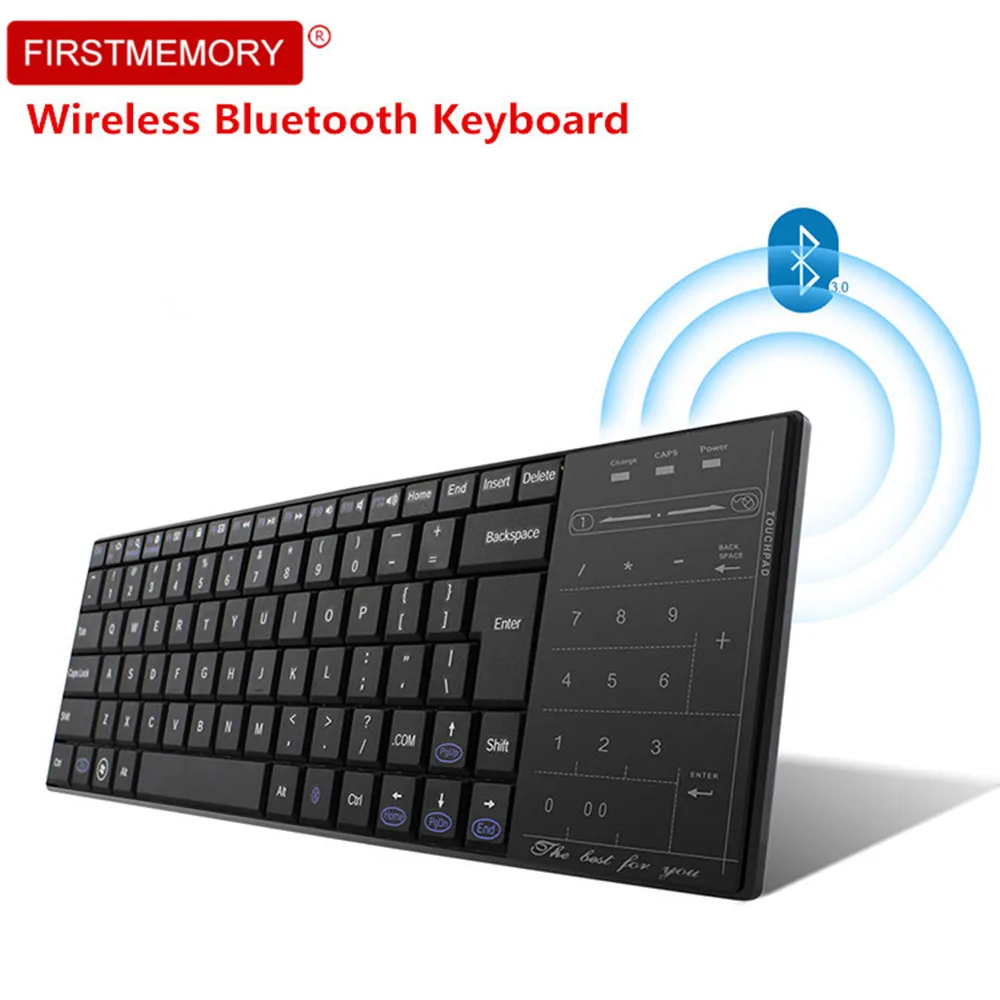 Bluetooth 3.0 Wireless Keyboard Touchpad mouse Ultra Slim Mini Touch