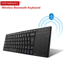 Bluetooth 3,0 Беспроводная сенсорная клавиатура мышь ультра тонкий мини сенсорной панелью игровая клавиатура для компьютер, ноутбук, лептоп Смарт ТВ teclado