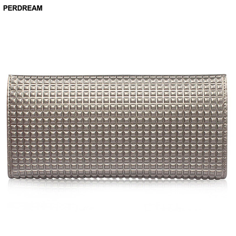 

PERDREAM Leather Long Women Wallet Female Fashion Handbag Stereoscopic Square High-capacity Colorful Practical Wallet