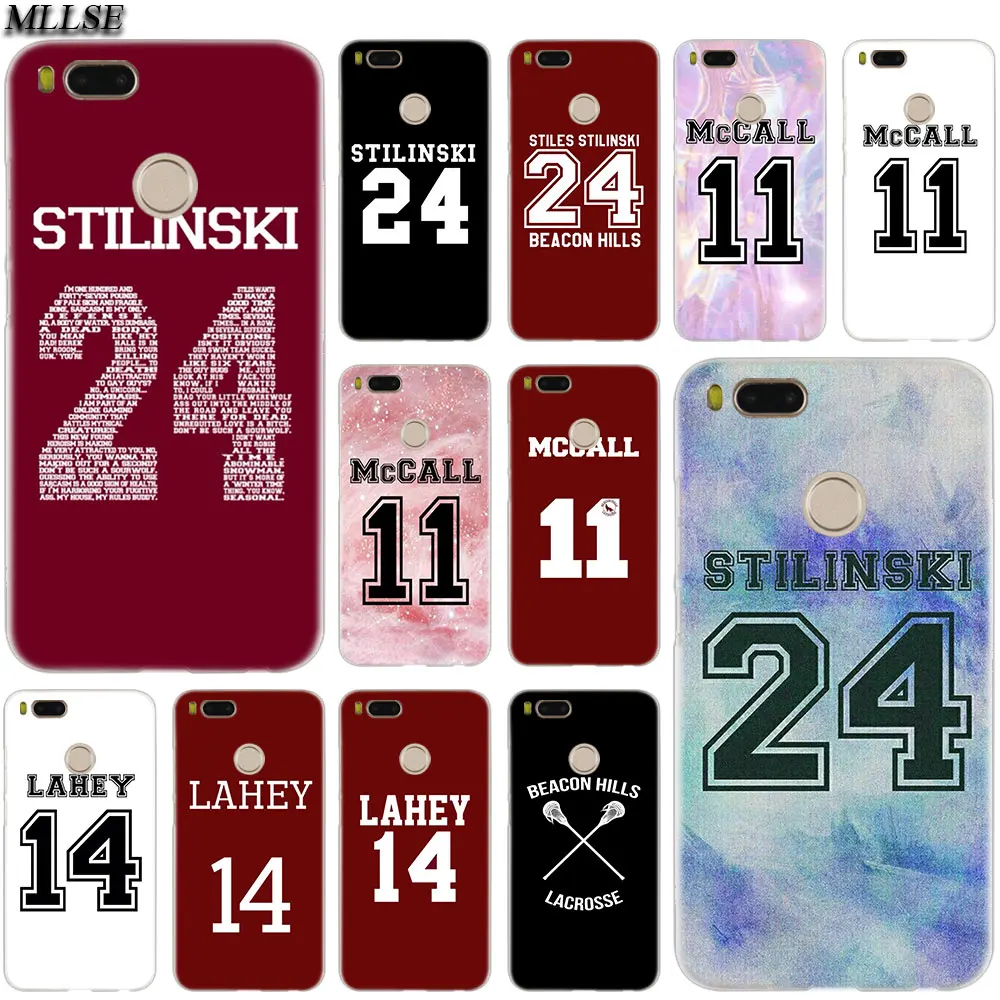 

MLLSE Teen Wolf 24 14 11 number Case Cover for Xiaomi Mi Play Pocophone F1 8 A1 A2 Lite 6 6Plus Mix3 2S Redmi Note 4x 5 6 S2 Hot