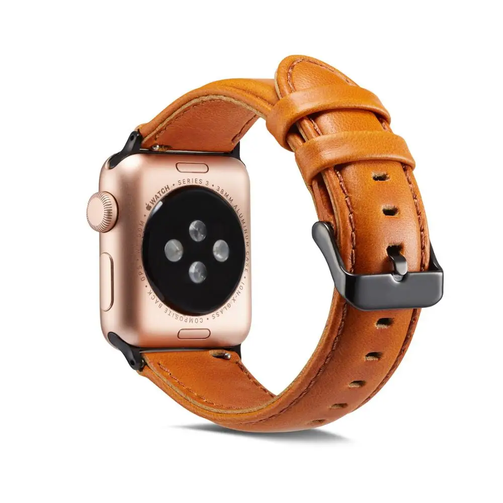Ремешок для часов Ktab для Apple Watch 38 42 мм сменный ремешок из натуральной кожи совместим с Apple Watch 1 2 3 4