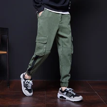 IXCUBIC Весна Ретро Уникальные снежинки Черный больше карманов моющийся комбинезон мужские повседневные разноцветные брюки карго мужские, размер m-xxl