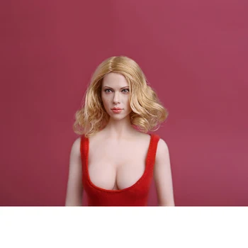 

1/6 Black Widow Scarlett Johansson Short Blonde Hair Head Sculpt for 12 Inches Womens Bodies Figures Dolls