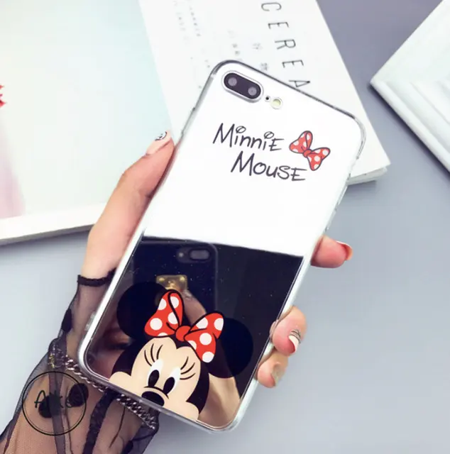 Mickey Mouse Soft TPU Case for iPhone Xs Max XR X 8 7 6 6S Plus Cute Cartoon Minnie Mirror Silicone Cases for iPhone X 5 5S SE