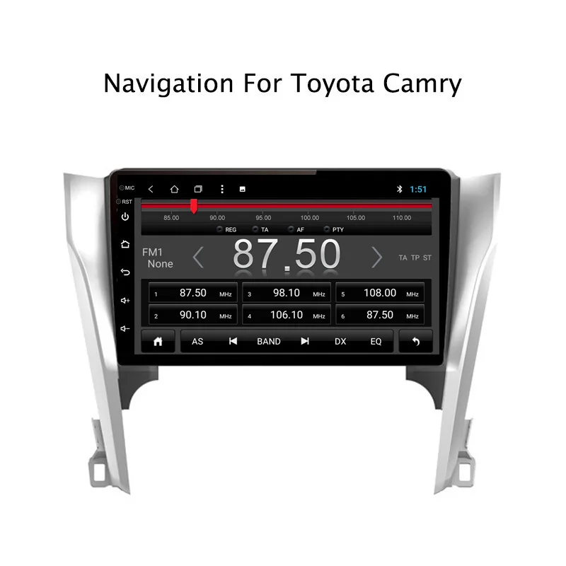Top NAVITOPIA 10.1inch 2G RAM 32G ROM Android 8.1 Car DVD Multimedia GPS Navigation for Toyota Camry 2012 2013 2014 1