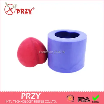 

DIY Hot 3D beautifulFruit Peaches shaped handmade soap mold candle molds silicon mould Chocolate Candy Moulds Form of Cake