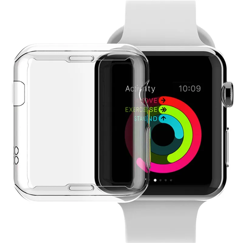 Watch accessories for Apple Watch Case Series 4 3 2 1 Soft Slim TPU Screen Protector All-around Ultra-thin Cover for iWatch 42/4