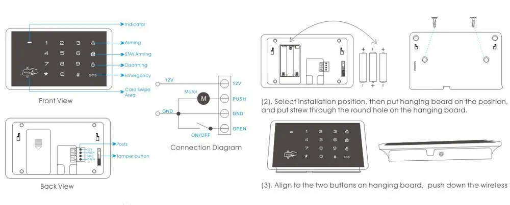 FUERS K16 RFID сенсорная клавиатура продукт с RFID карты сигнализации клавиатура совместима с KERUI 8218G G19 G18 аварийная система