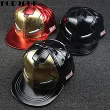 Родитель-ребенок мультфильм аниме полиуретановая бейсболка Железный человек супер герой лето дети взрослые шляпа от солнца хип-хоп кепка Snapback Детская кепка s