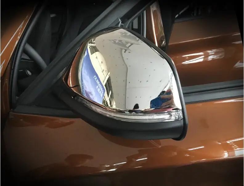 

For BMW X1 F48 2016 2017 Mirror / Matter ABS Chrome plastic Side Door Rear View Mirror Cover Cap Trim 2pcs