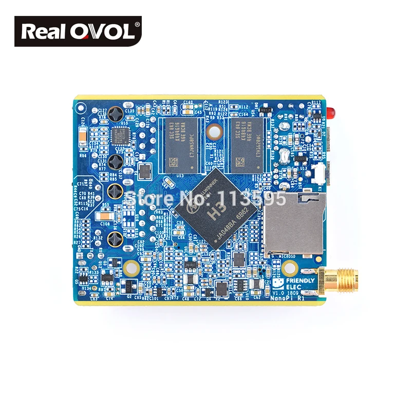 Online RealQvol FriendlyARM ELEC NanoPi R1 Allwinner H3 Gbps Ethernet Auf board Wifi Bluetooth OpenWRT