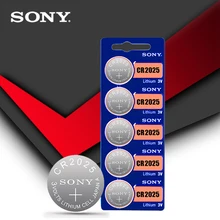 Baterias lítio moeda original SONY, cr2025 3V botão célula bateria para relógio calculadora escala de peso