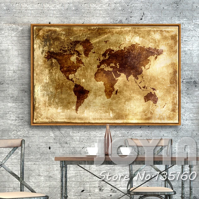 large world map canvas