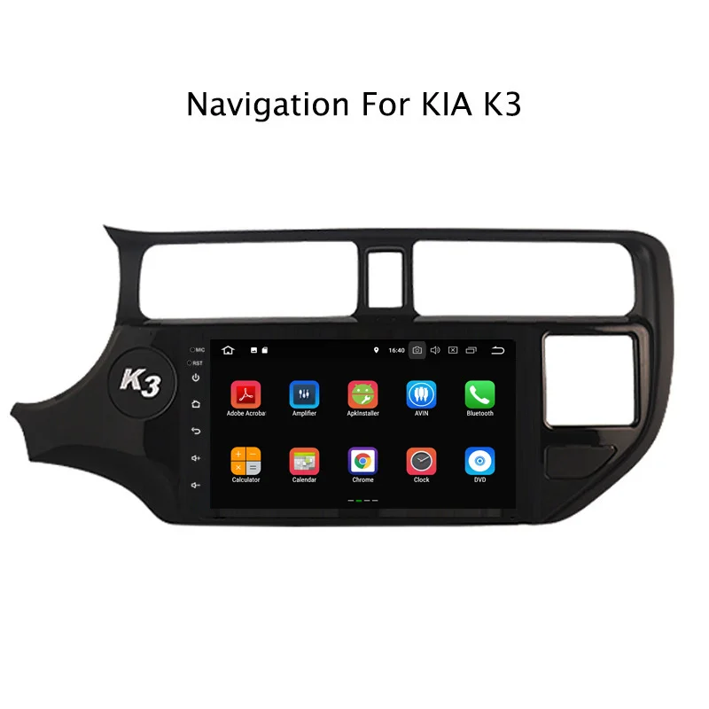 Top 9Inch PX30 Android 9.0 Car DVD Multimedia Player For Kia K3 2016 2017 2018 GPS Navigation Radio Stereo Audio 3