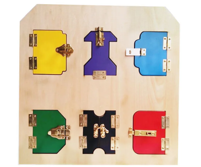 

New Wooden Baby Toys Montessori Exercise unlocking plate Early Educational Toys Baby Gifts