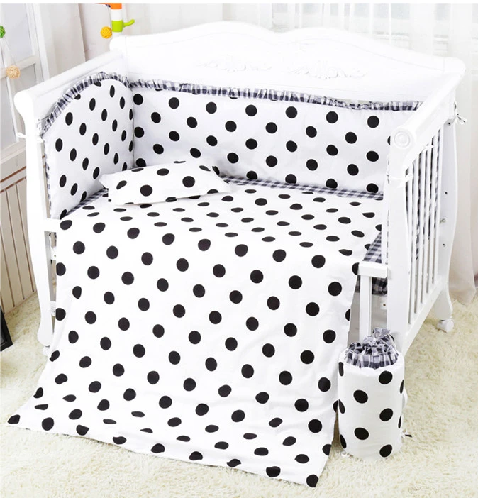 6 9pcs Dot Cotton Baby Bedding Set Cartoon Crib Bedding Detachable Protetor De Berco Cot Quilt Sheet Whole Set 120 60 120 70cm Cot Quilt Cover Cotton Baby Bedding Setscot Quilts Aliexpress
