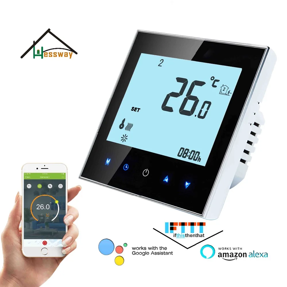 24VAC 95 240VAC TUYA NC не работает с Alexa Google домашний термостат для подогрева пола WIFI