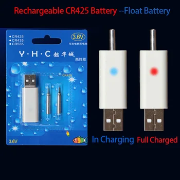 

Rechargeable CR425 Battery Fishing Float Battery Match USB to Use Suits for Different Charger Devices 2pcs/board Fishing Tackles