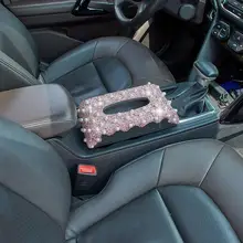 Блестящая автомобильная коробка для салфеток, прямоугольная коробка для салфеток для дома, автомобиля, офиса, Декор