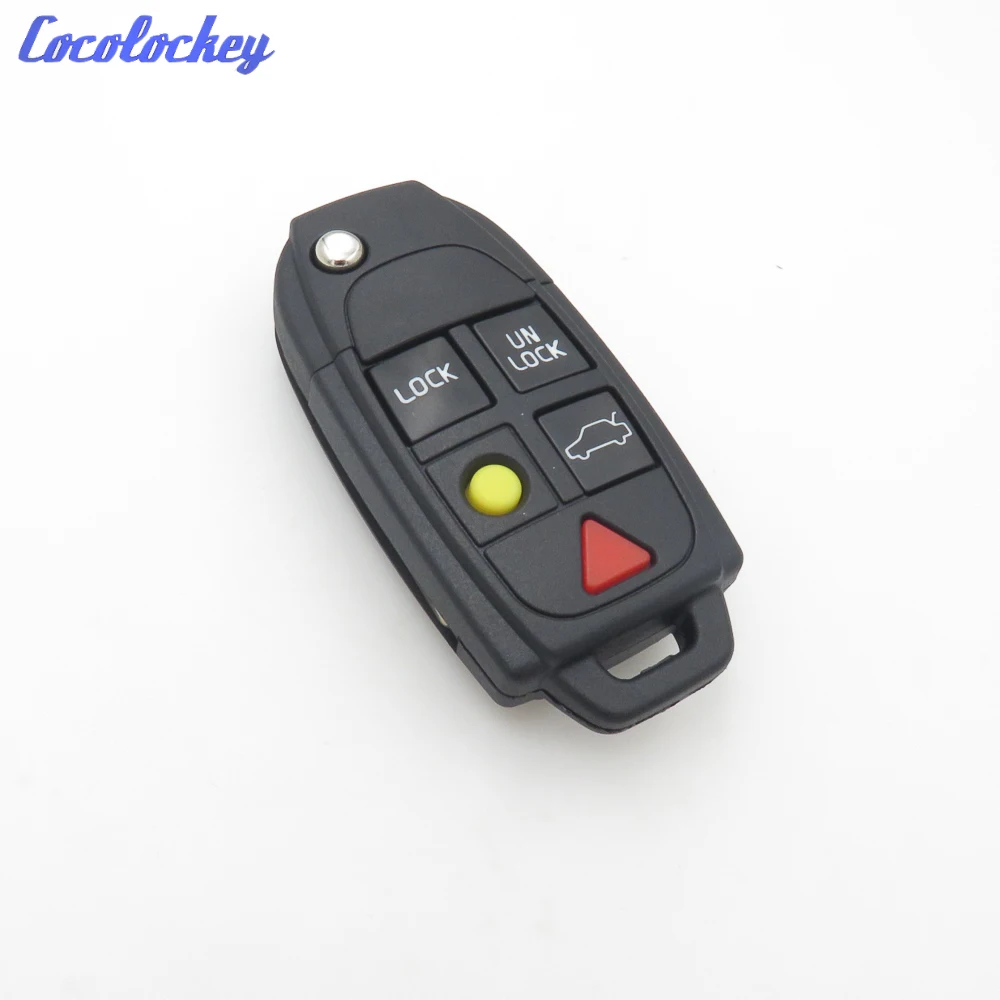 Cocolockey флип чехол для ключа подходит VOLVO S60 S80 V70 XC70 XC90 5 кнопочный пульт