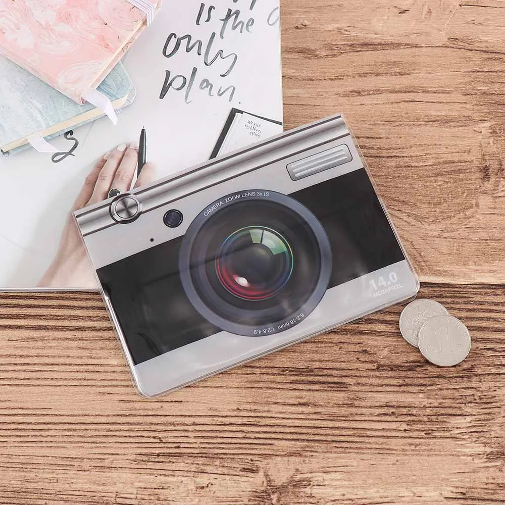 

Camera Design Travel Portable Practical PVC Leather Card Case Business Credit Card Holder Credit ID Bank Card Bus Card Bag
