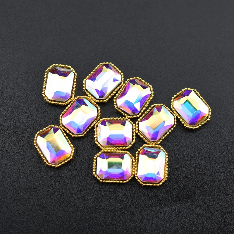 Decoração da Arte do Unha Jóia do Unha Strass Charme Cristal Pedras Diamante Accessoires Nova Chegada Liga 100 Pçs 3d 6 Strass e decorações