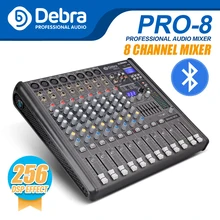 Профессиональный Debra Audio PRO 8 канальный с 256 DSP звуковыми эффектами Bluetooth студийный микшер аудио-DJ звуковой контроллер Interf