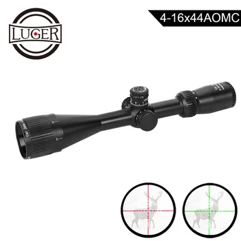 

LUGER 4-16x44 AOMC Riflescope Red Green Mildot Hunting Optical Sight Scope Air Rifle Gun Tactical Reticle Sight Scope