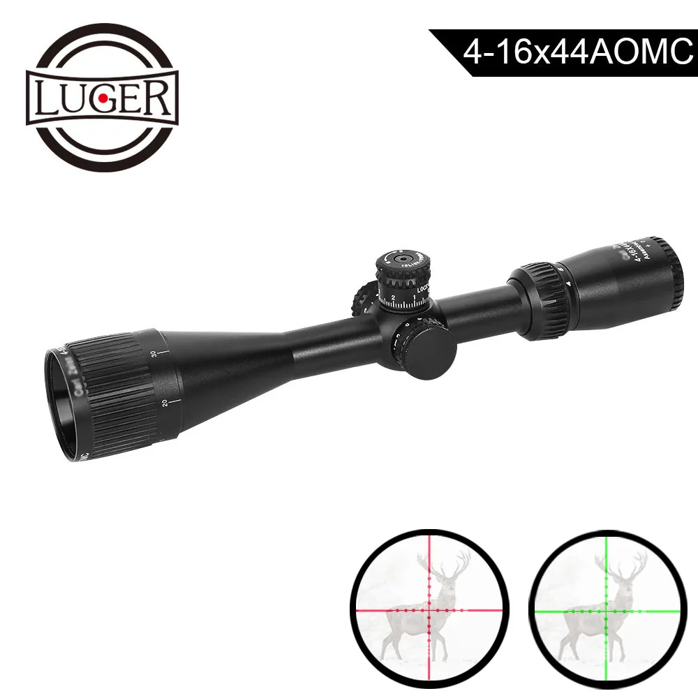 لوغر 4-16x44AOMC بندقية Riflescope أحمر أخضر Mildot الصيد البصرية النطاق البصري الهواء بندقية بندقية التكتيكي شبكاني النطاق البصري لوغر 4-16x44AOMC بندقية Riflescope أحمر أخضر Mildot الصيد البصرية النطاق البصري الهواء بندقية بندقية التكتيكي شبكاني النطاق البصري