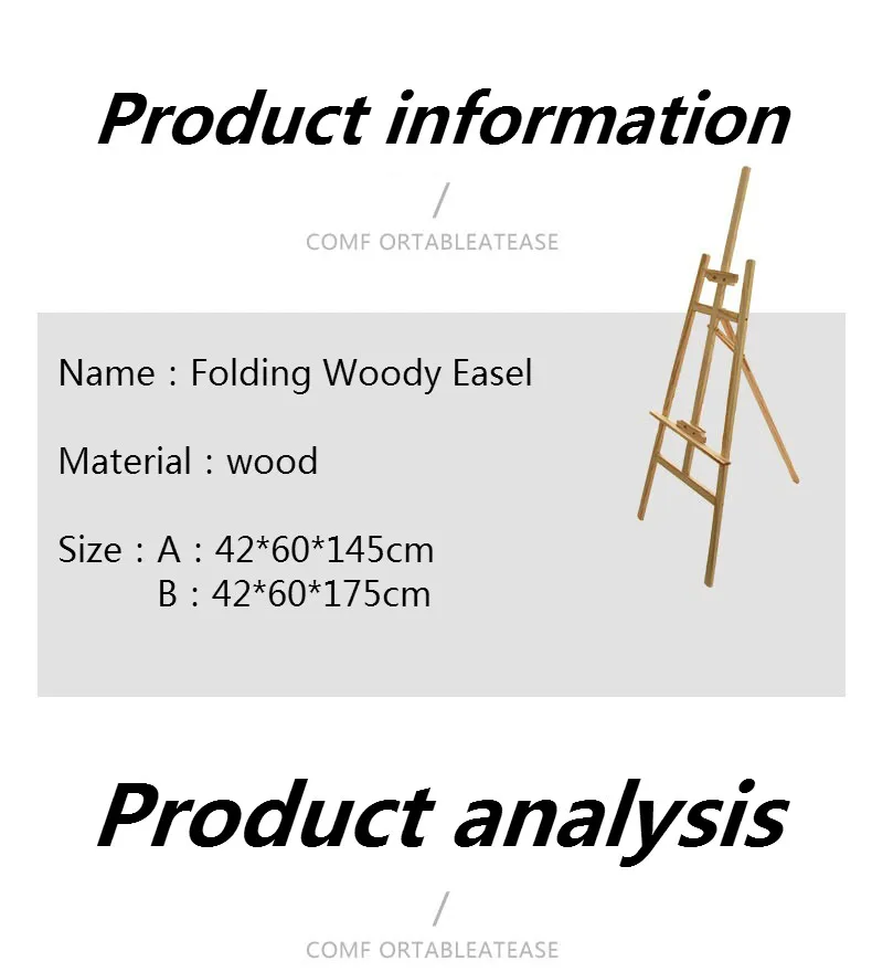 Складной деревянный мольберт художественная живопись для акварели имя карты Стенд Дисплей Держатель для рисования для школьников художников