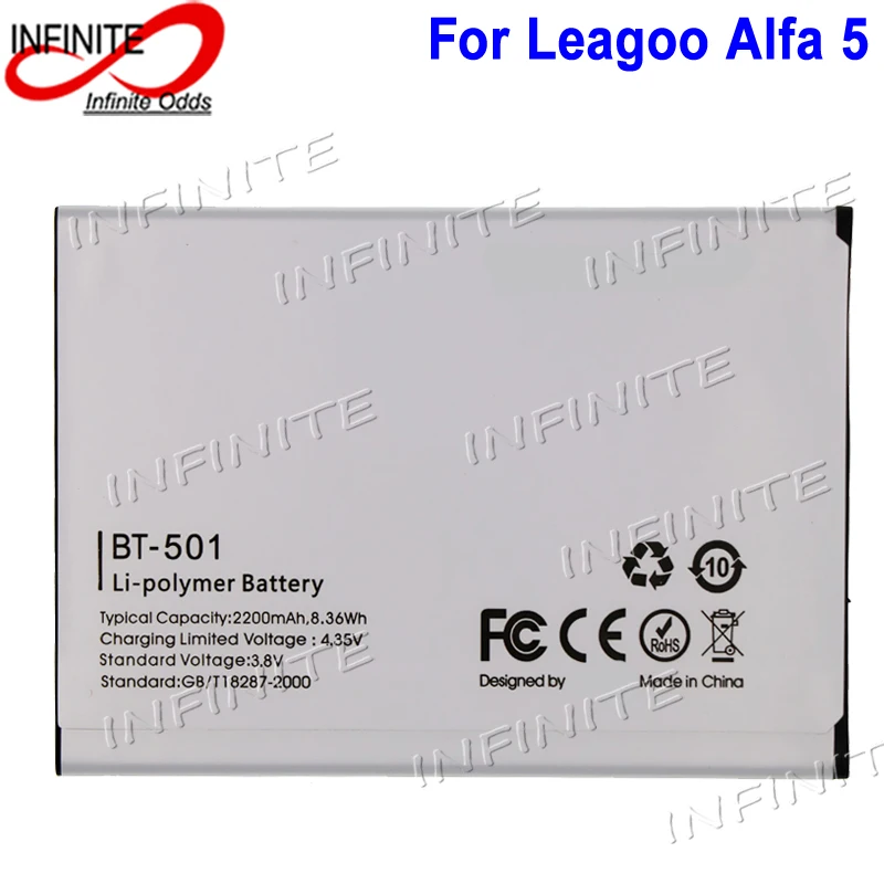 Для LEAGOO Alfa 5 батарея BT-501 Bateria для аккумулятора высококачественный 2200 мАч (76 мм * 55