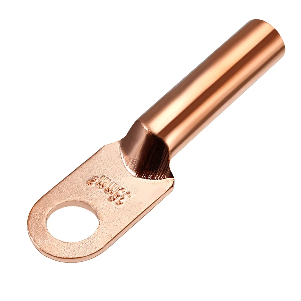 

Uxcell Suit 35mm Wire DT-35 Bolt Hole Tinned Copper Battery Welding Cable Lug Connector Cold Pressing Terminal 1Pcs