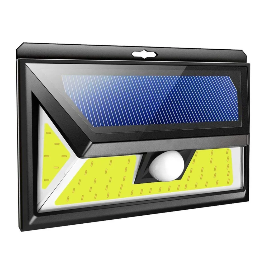 

54 COB LED Garden Solar Lights Solar IP65 Waterproof LED Wall Light Outdoor 3 Modes 270 Degree Solar PIR Motion Sensor Lamp #