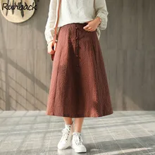 Длинная красная юбка в клетку с эластичной резинкой на талии и завышенной талией в японском стиле Mori Girl; школьные клетчатые юбки; сезон весна года; Saia Jupes