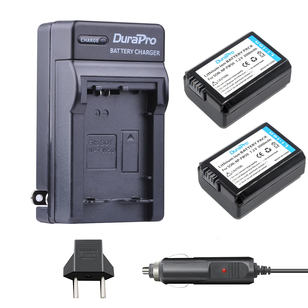

2pc NP-FW50 NP FW50 FW50 Li-ion Battery+Car Charger +EU AC For Sony A6000 NEX-7 NEX-5N NEX-F3 NEX-3D NEX-3DW NEX-3K NEX-5C 7R II