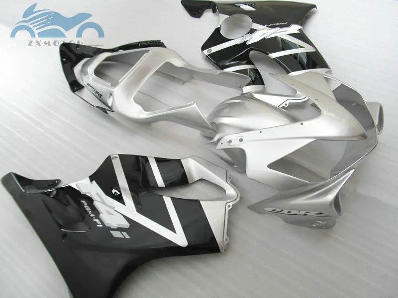 Инъекции формованных полный комплект обтекателя Для CBR 600 F4i 2001 2002 2003 Черный Серебряный шоссейные обтекатели комплект CBR 600F4I 01 02 03 TD63