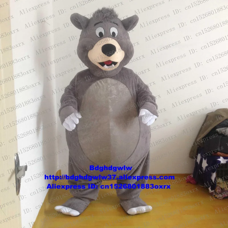 Серый костюм полярного медведя Baloo, костюм для взрослых, Герой мультфильма, наряд театральные выступления, продвижение, Ambassador zx1267