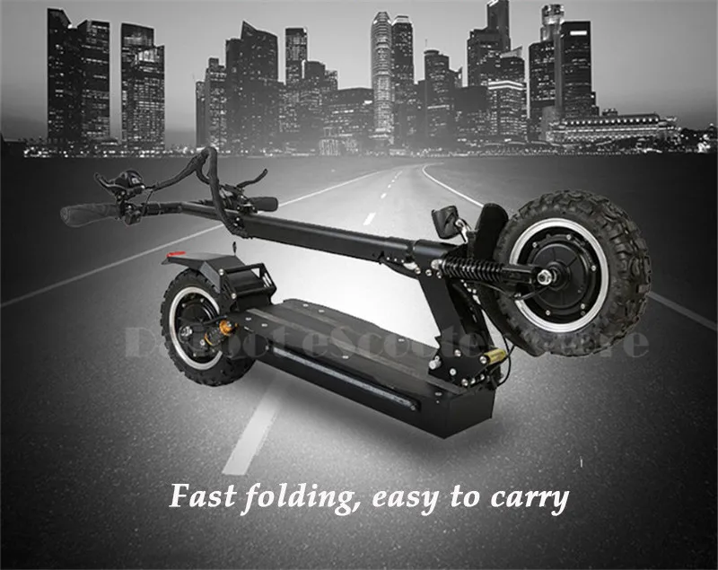 11 Inch Off Road Electric Scooter 60V 2400W Powerful Foldable Electric Bicycle Bike Skateboard for Adults  (1)