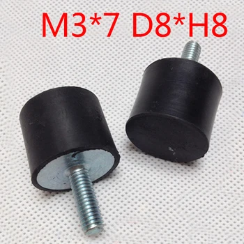 

M3 Male Thread 8x8mm VE flat-end Rubber Anti Vibration Silentblock rubber damper rubber buffer Air compressor engine, water pump