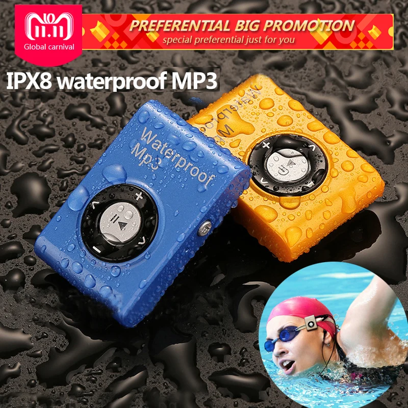 High quality 8GB Waterproof MP3 Music Player Diving Swimming Waterproof