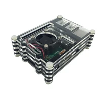 New arrival Raspberry Pi case Raspberry pi 2 Alicry case 9 Layers box with Cooling Fan for Raspberry pi B+