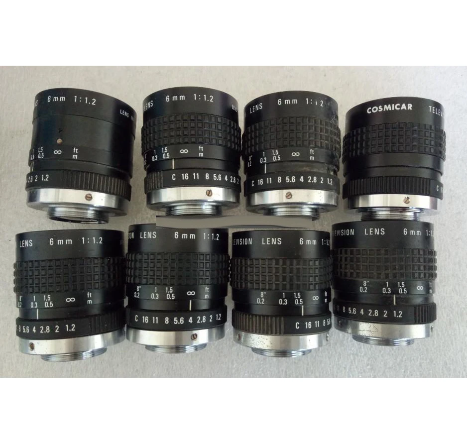 

used secondhand original Japan Cosmicar lens 6mm C mount lens F1.2 television lens