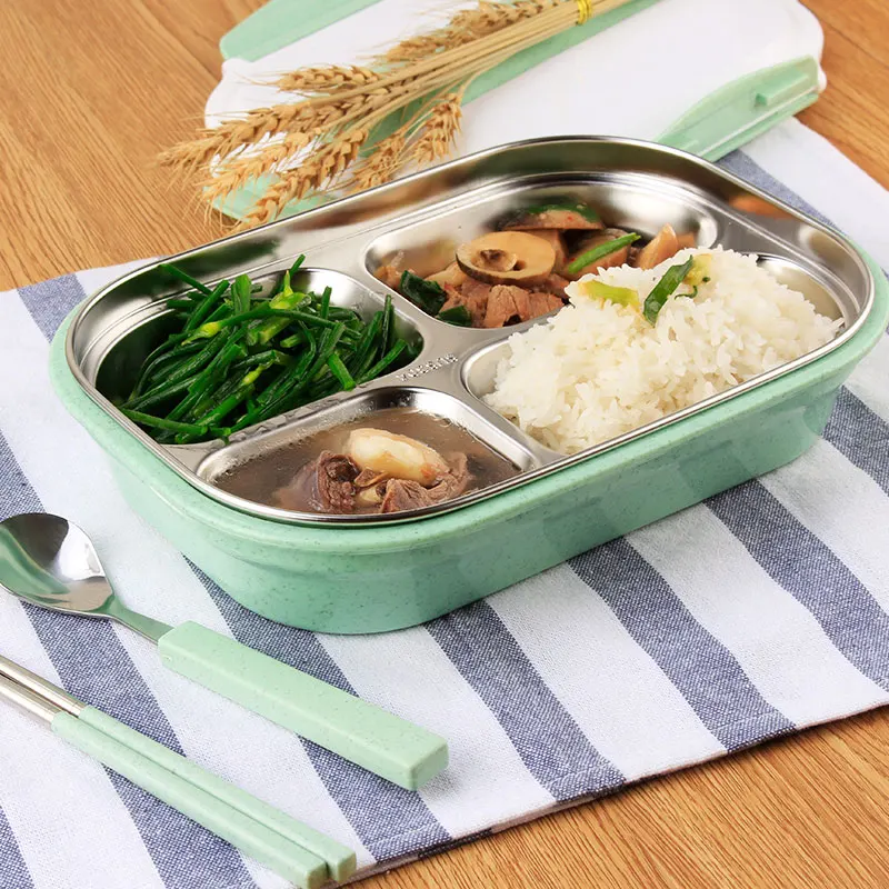 Нержавеющая сталь японский обед коробок с отделениями печь Bento Box для детей школьные пикник с подогревом пищевые контейнеры ланч бокс с подогревом
