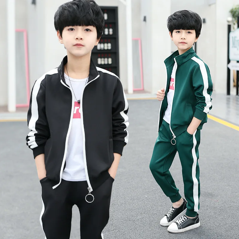

Children Clothes Boys Tracksuit Autumn Spring Kids Clothing Set Teenager Boys Casual Sports Suit Boys Jacket+Pants 2pcs