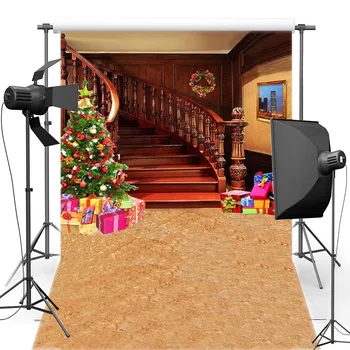 

MEHOFOTO New Year Christmas Vinyl Photography Background For Children Step New Fabric Flannel Backdrop For Photo Studio 6412
