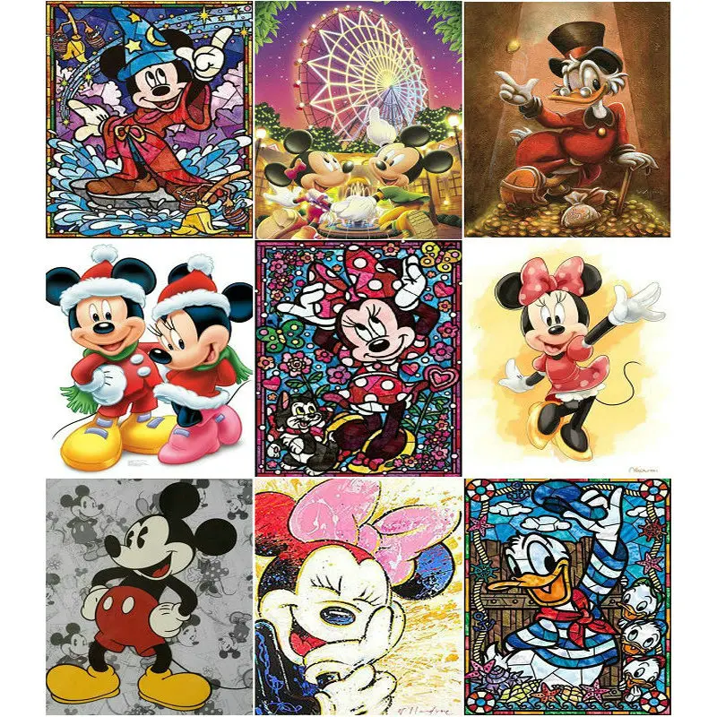 Diy diamond painting cross stitch Mickey mouse Disney 5d crystal square