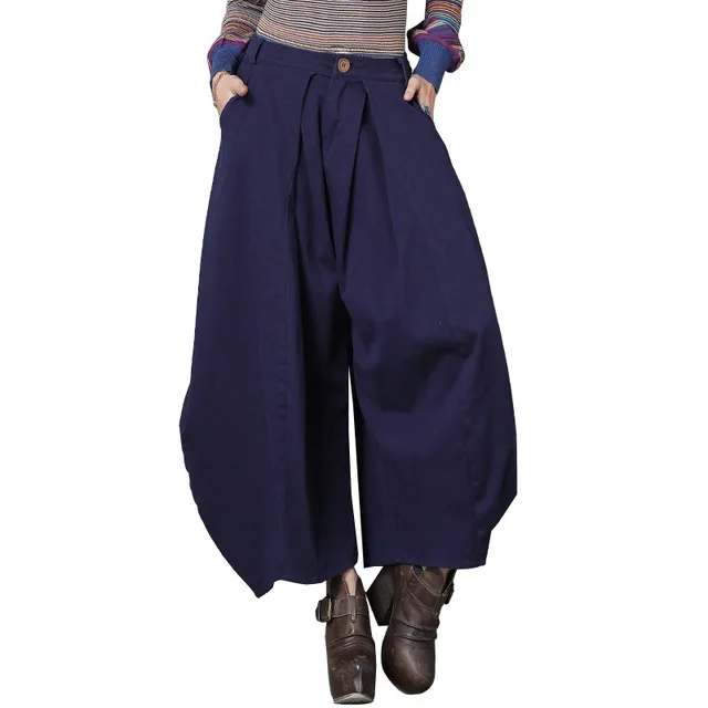 Famous brand women's trousers highlighting fashion personality 2019 spring autumn irregular retro casual wide-leg pants women Famous brand women's trousers highlighting fashion personality 2019 spring autumn irregular retro casual wide-leg pants women